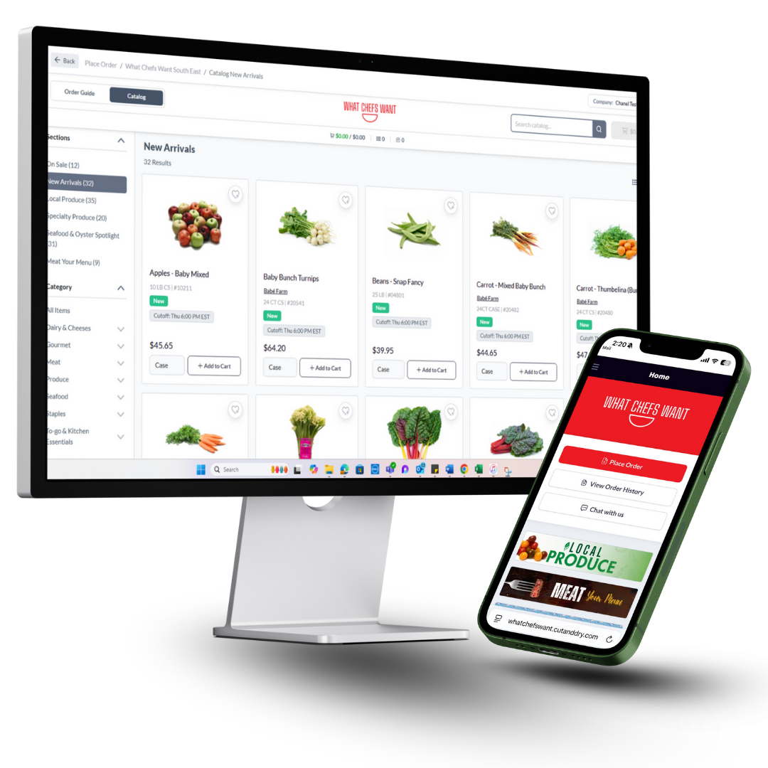 Easy online ordering on app and desktop